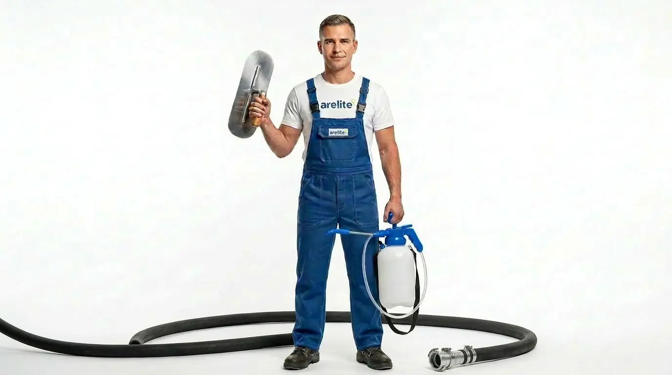 Sistema de aplicación de arelite marfe en piscinas tradicionales y deluxe